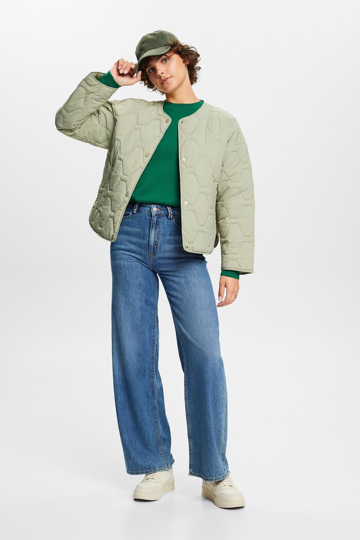 Pull-over oversize, 100 % coton, DARK GREEN, detail image number 1