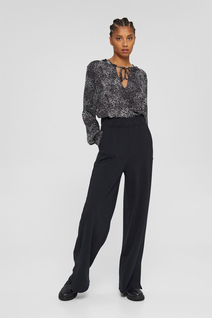 Crêpe blouse van LENZING™ ECOVERO™, BLACK, detail image number 6