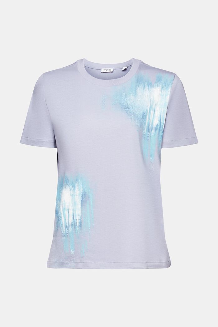 T-shirt en coton à imprimé graphique, LIGHT BLUE LAVENDER, detail image number 6
