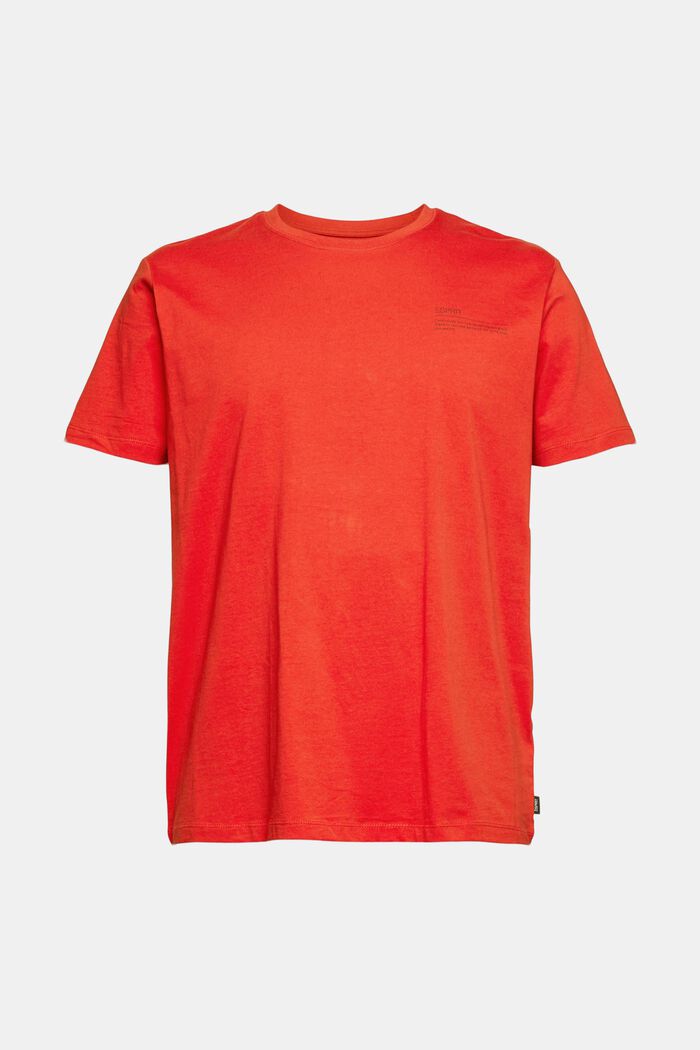 T-shirt en jersey doté d´un imprimé, 100 % coton bio, RED ORANGE, detail image number 6