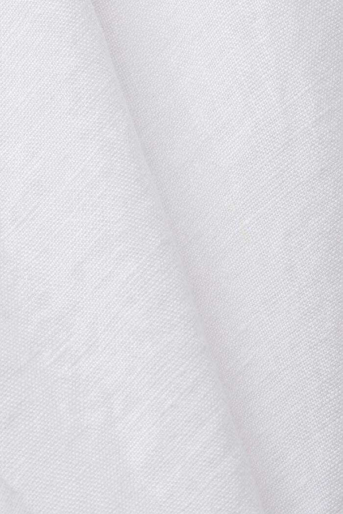 Linnen overhemd met korte mouwen, WHITE, detail image number 6