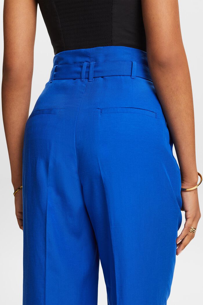 Cropped culotte met hoge taille voor mix & match, BRIGHT BLUE, detail image number 3