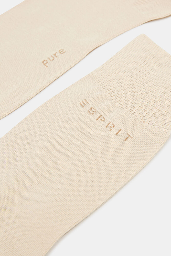 Set van 2 paar sokken, organic cotton, BEIGE, detail image number 1