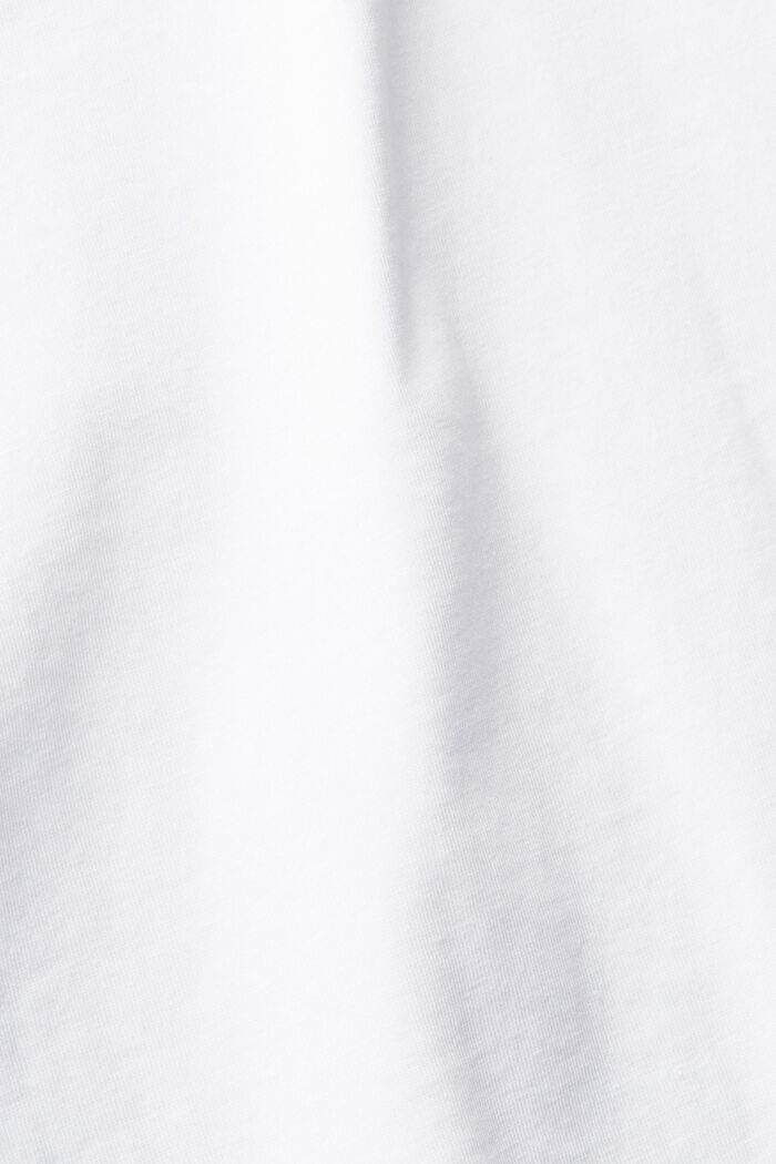 T-shirt à imprimé sur la poitrine, WHITE, detail image number 5