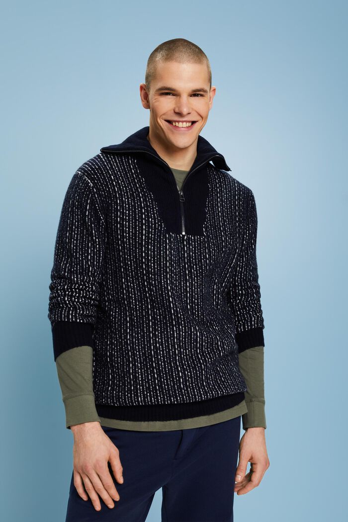 Sweater met rolkraag en lange mouwen, NAVY, detail image number 5