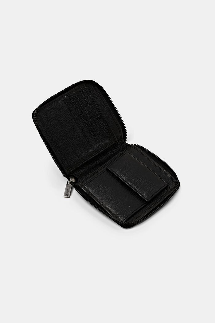 Petit portefeuille en cuir, BLACK, detail image number 1