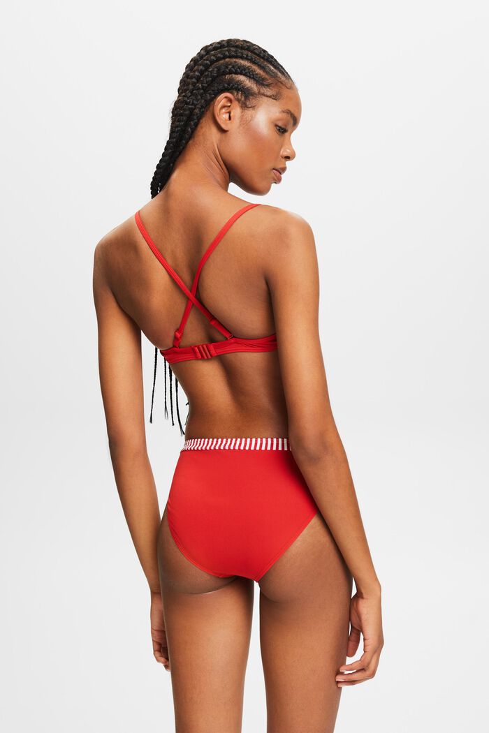 Gewatteerde bikinitop met beugels, DARK RED, detail image number 3