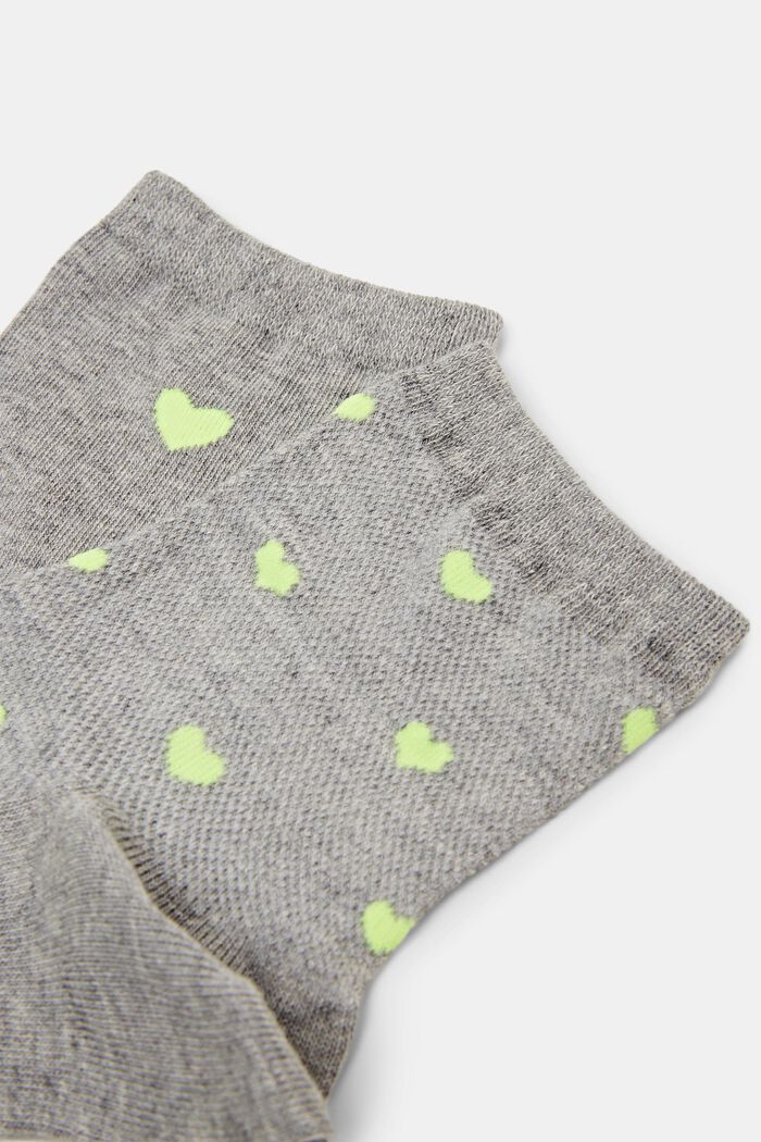 Lot de 2 paires de chaussettes à motif cœurs, LIGHT GREY, detail image number 2