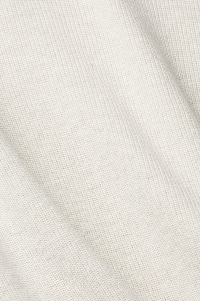 Geribde trui met turtleneck, OFF WHITE, detail image number 5