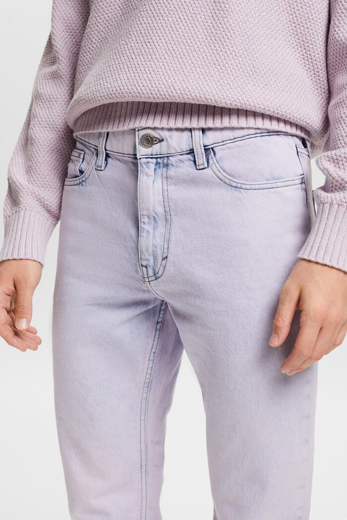 Jeans met middelhoge taille en rechte pijpen, LAVENDER, detail image number 4