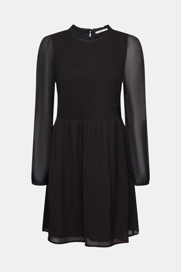 Mini-robe en mousseline, BLACK, detail image number 7