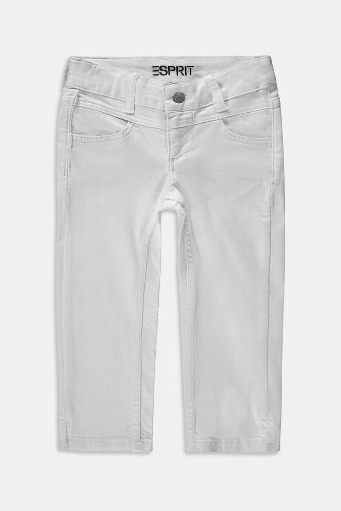 dood Bij naam zin ESPRIT - Gerecycled: capri-jeans met verstelbare band at our online shop