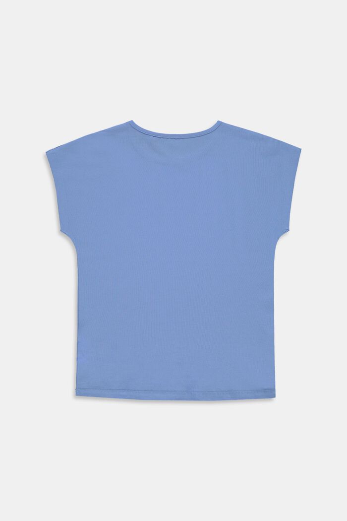 T-shirt met print van katoen-stretch, LIGHT BLUE LAVENDER, detail image number 1