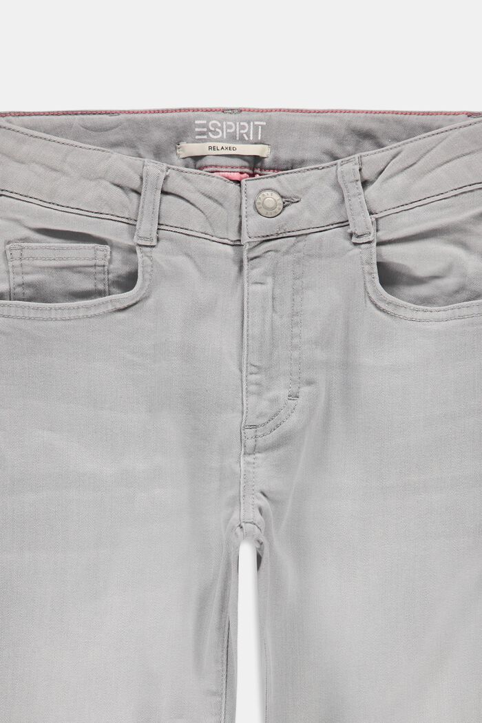 Jean à franges et taille ajustable, GREY LIGHT WASHED, detail image number 2
