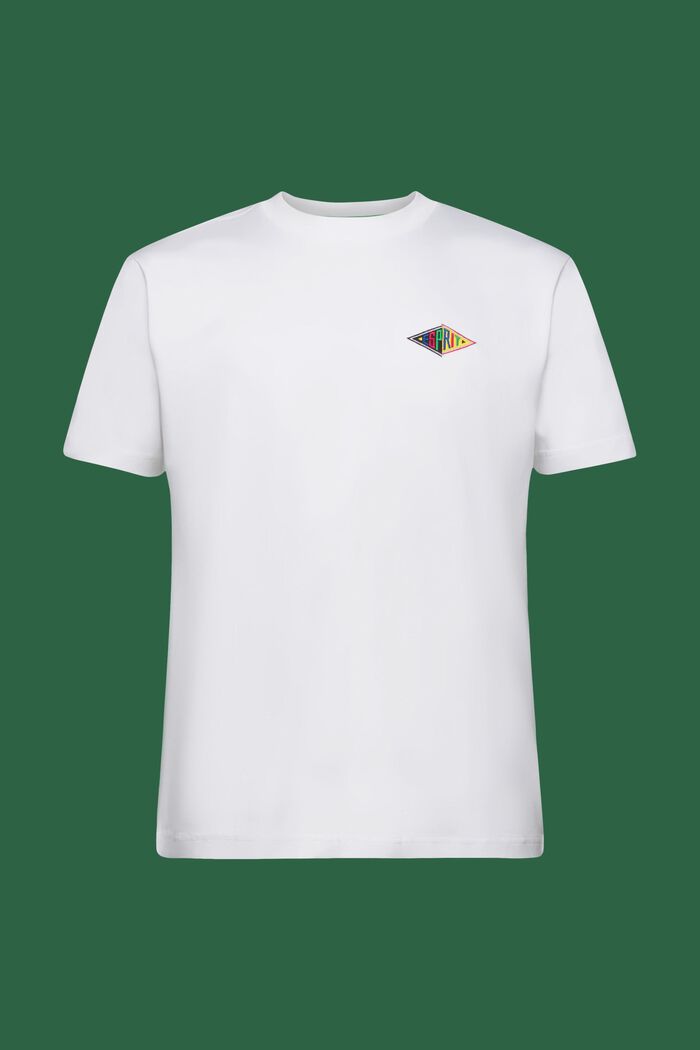 T-shirt van katoen-jersey met logo, WHITE, detail image number 7