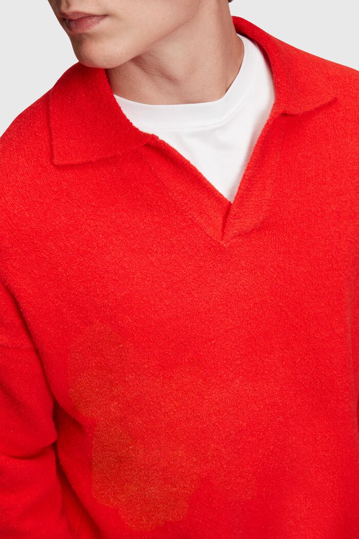 Pull style polo, RED, detail image number 3