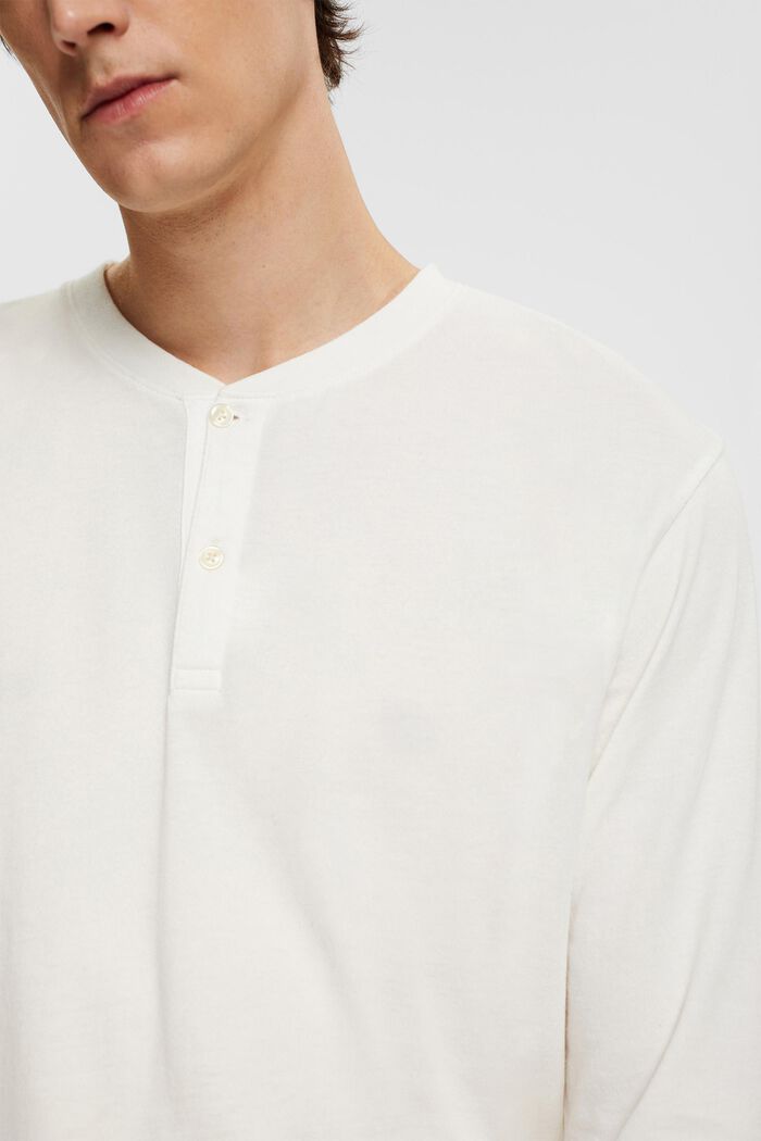 Henley longsleeve, OFF WHITE, detail image number 0