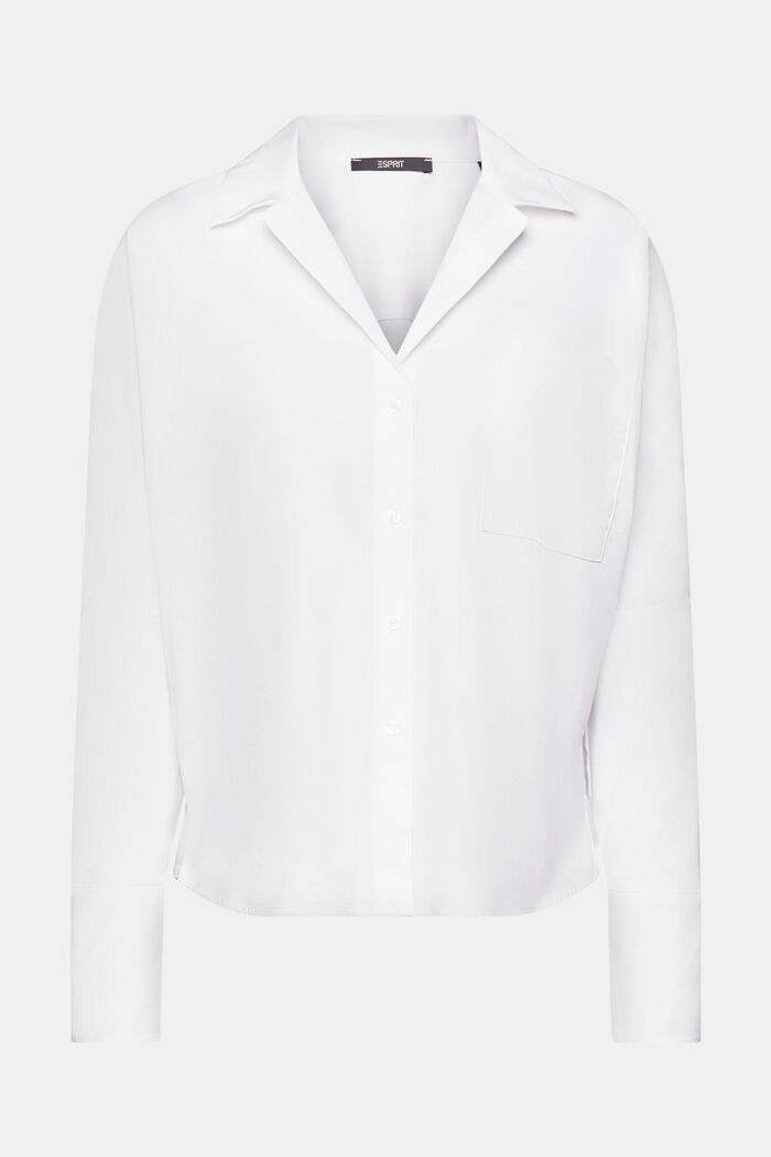 Popeline blouse, WHITE, detail image number 6