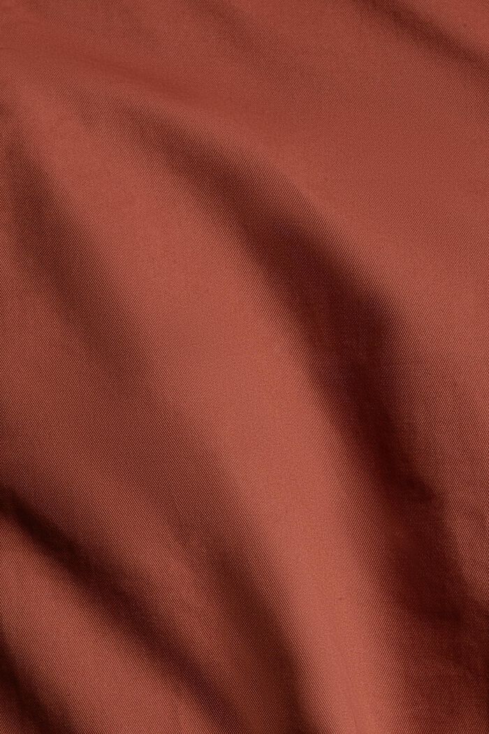 Chino de coupe étroite en coton biologique, RUST BROWN, detail image number 1