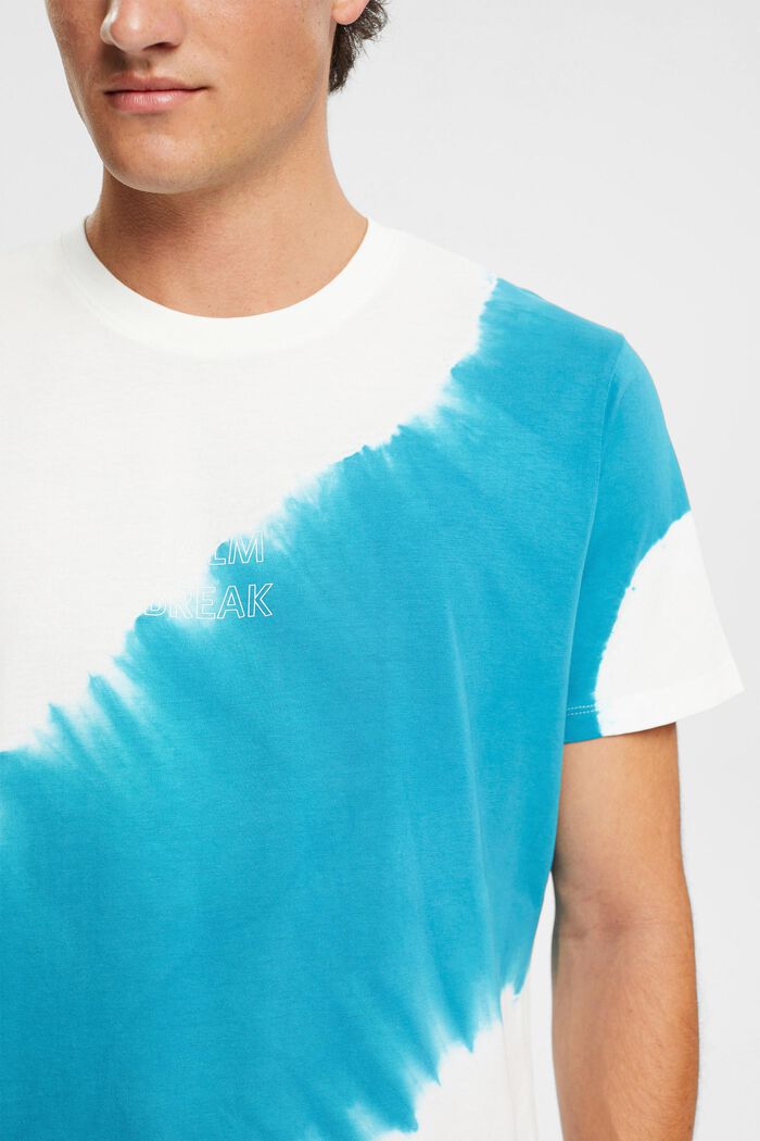 T-shirt en jersey animé d´une teinture batik, TEAL BLUE, detail image number 2