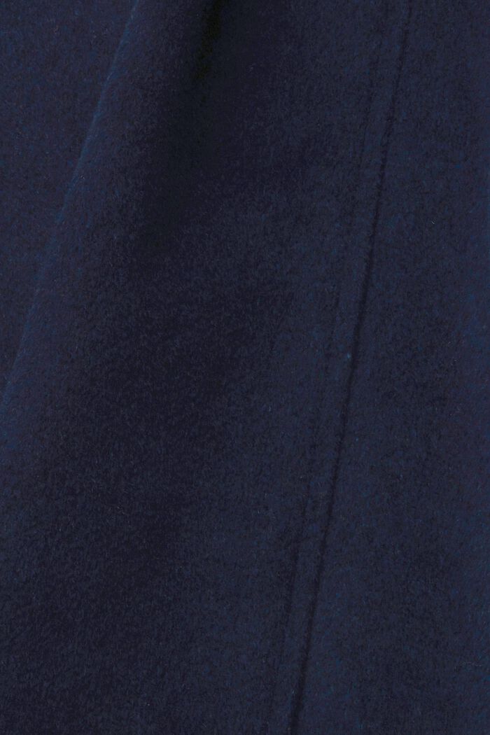 Mantel van een wolmix met dubbele knopenrij, NAVY, detail image number 1