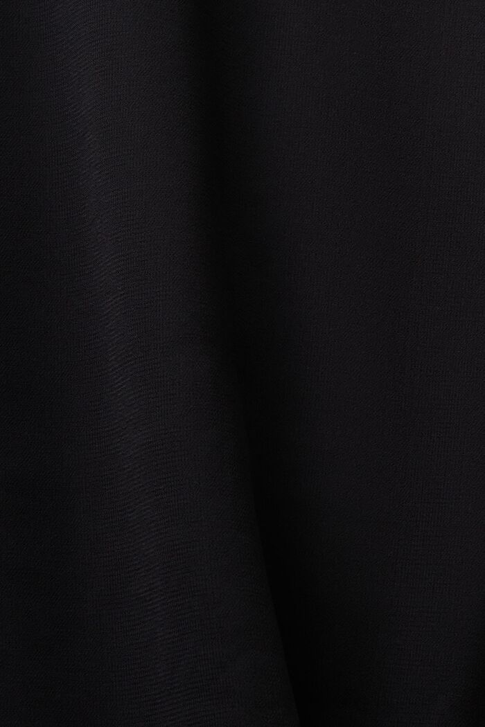 Jupe longueur midi en crêpe mousseline, BLACK, detail image number 4