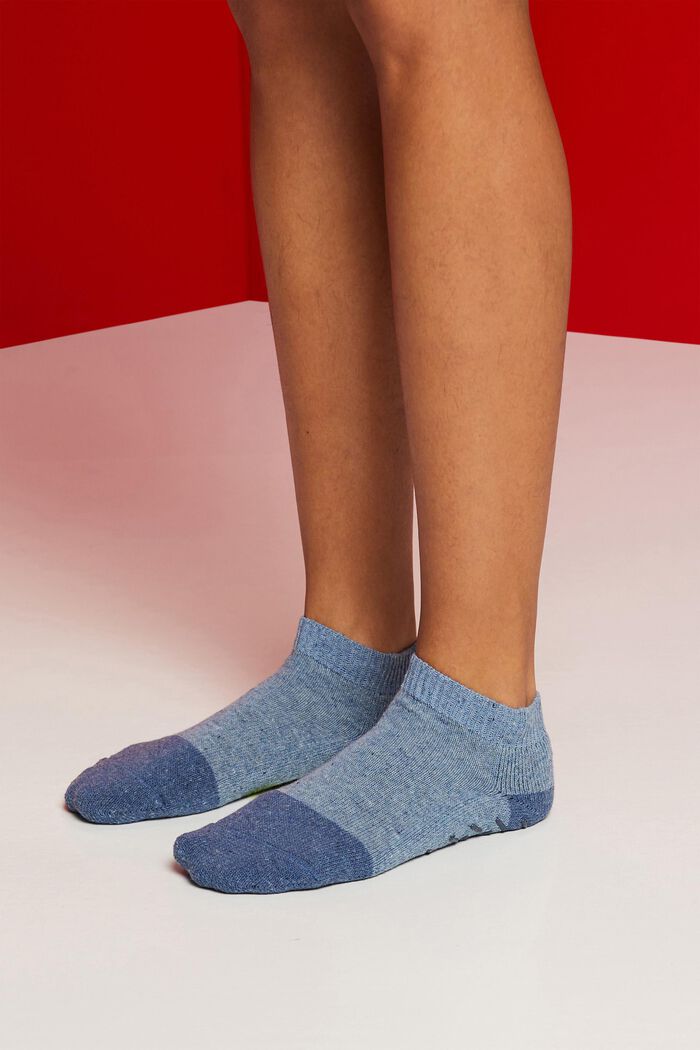 Stroeve korte sokken, wolmix, BLUE SMOKE, detail image number 1