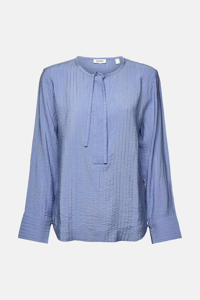 Gestructureerde blouse met lange mouwen, BLUE LAVENDER, detail image number 6