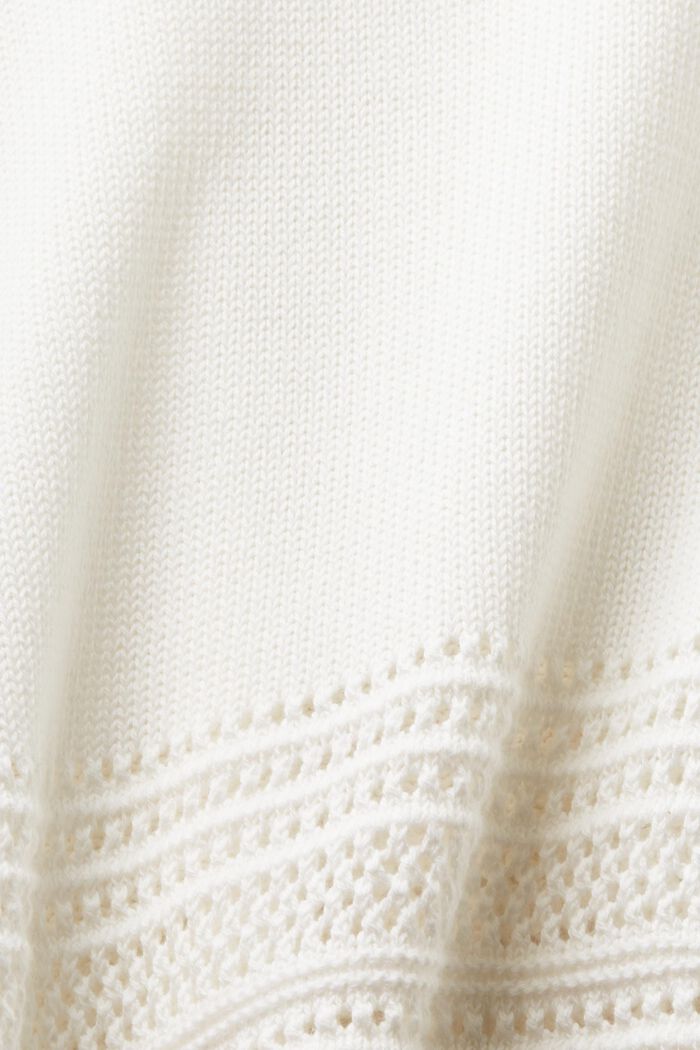 Open gebreide trui met ronde hals, OFF WHITE, detail image number 5