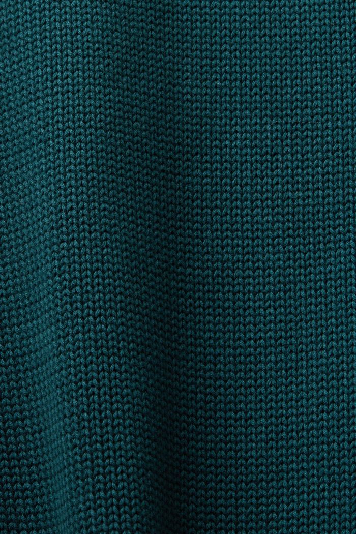 Gebreide mini-jurk met tunnelkraag, EMERALD GREEN, detail image number 5