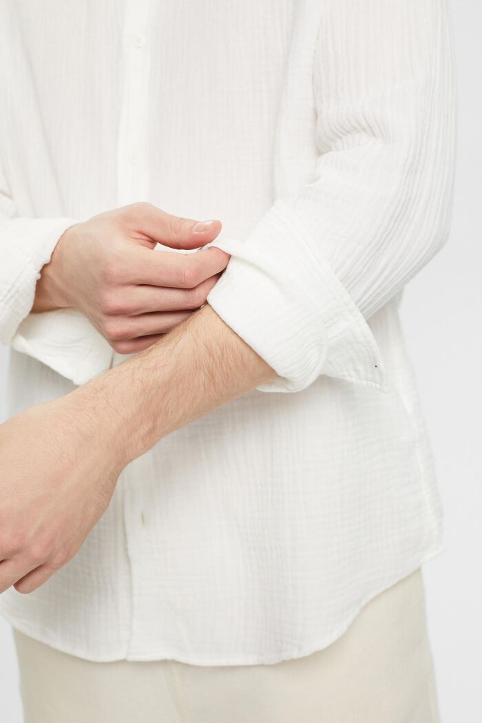 T-shirt en mousseline de coton durable, OFF WHITE, detail image number 2