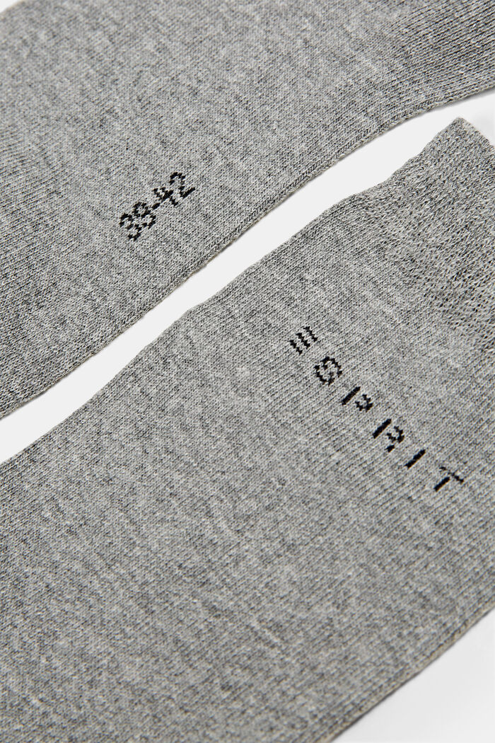 Set van 2 paar sokken in een gemêleerde look, LIGHT GREY MELANGE, detail image number 1