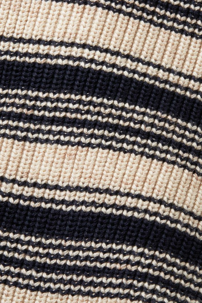Cardigan rayé à col V, 100 % coton, NAVY, detail image number 5