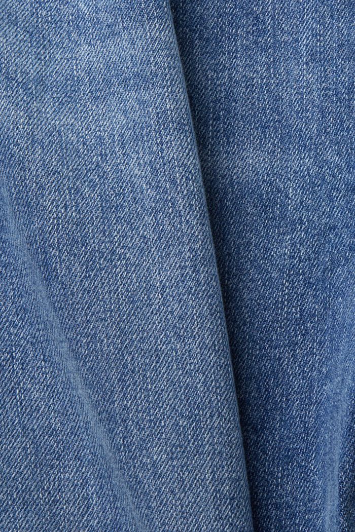Mom fit jeans met hoge taille, katoenmix, BLUE LIGHT WASHED, detail image number 5