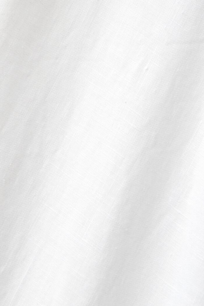 Linnen blouse met korte mouwen, WHITE, detail image number 5