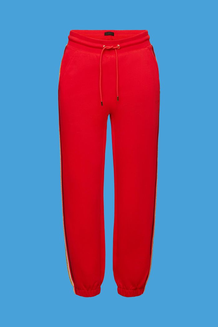 Pantalon de survêtement rayé en coton, RED, detail image number 6