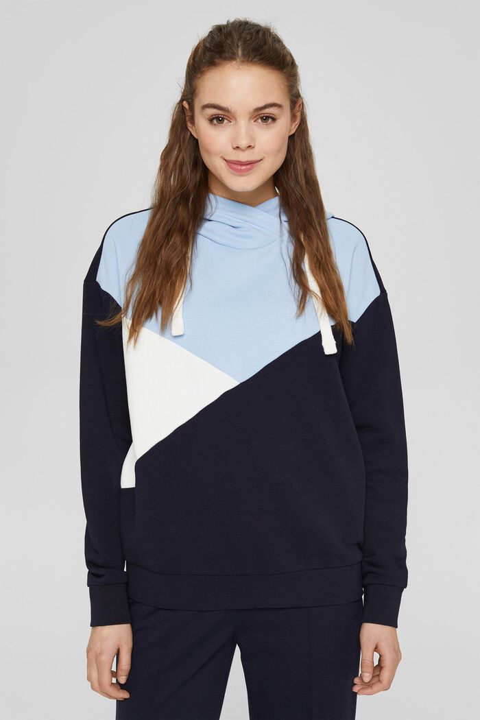 Gerecycled: hoodie in colour block-design