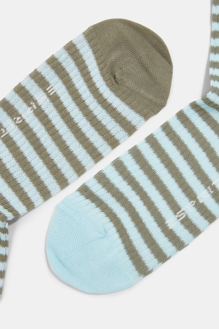 Set van 2 paar sokken in een strepenlook, JUNGLE, detail image number 1