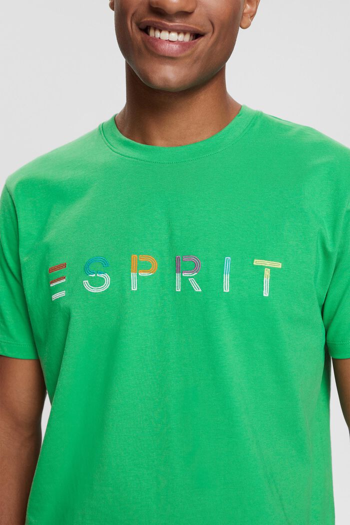 T-shirt en jersey animé d´un logo brodé, GREEN, detail image number 3