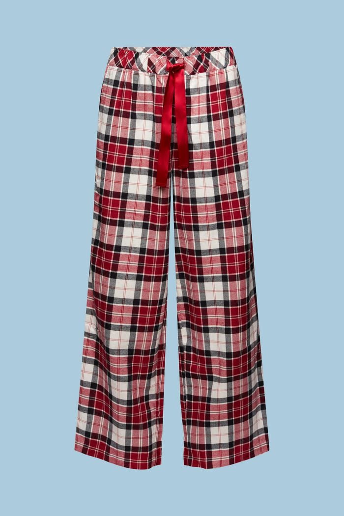 Geruite flanellen pyjamabroek, NEW RED, detail image number 5