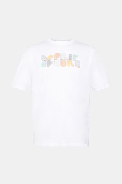 T-shirt de coupe Relaxed Fit à imprimé sur la poitrine, WHITE, overview