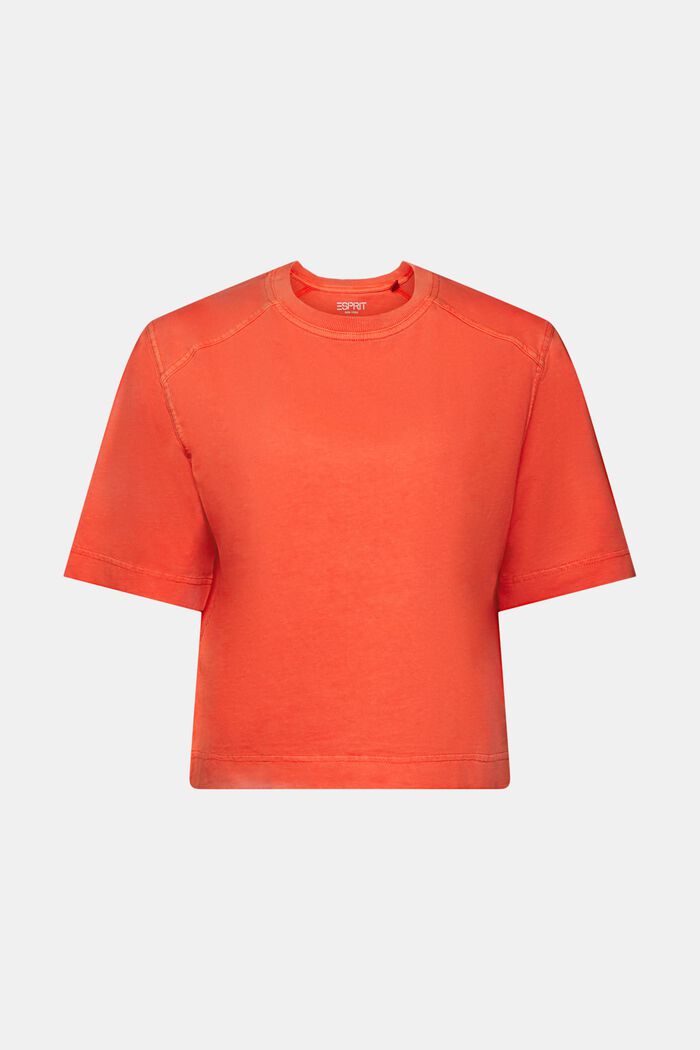 T-shirt en coton de coupe carrée, BRIGHT ORANGE, detail image number 6