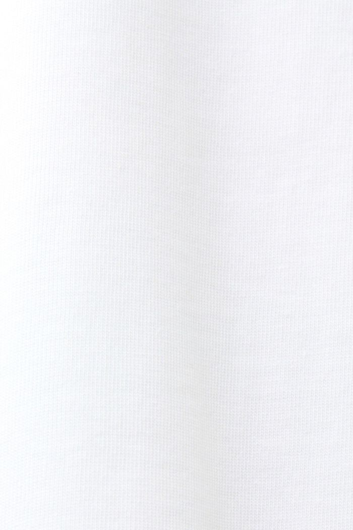 T-shirt van biokatoen met geometrische print, WHITE, detail image number 5