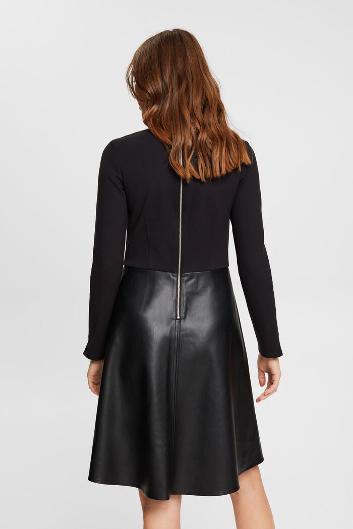 Mini-robe en mélange de matières, BLACK, detail image number 3