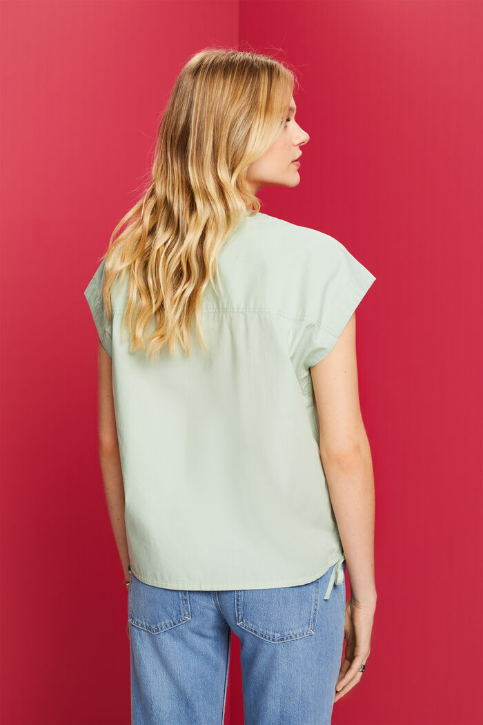 Mouwloze blouse, 100% katoen, CITRUS GREEN, detail image number 3