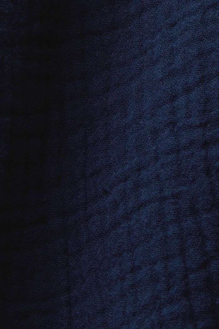 Casual-overhemdjurk met strikceintuur, 100% katoen, NAVY, detail image number 5