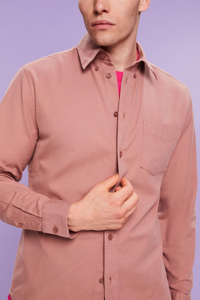 Twill regular fit-overhemd, DARK OLD PINK, detail image number 3