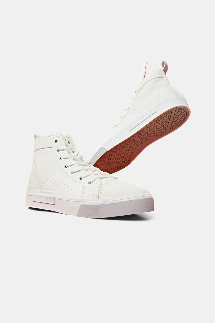 Sneakers montantes en toile, WHITE, detail image number 0