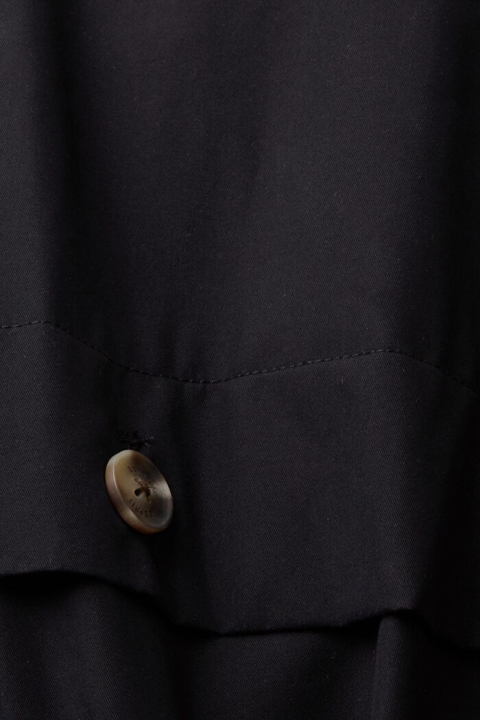 Trench-coat à boutonnage croisé et ceinture, BLACK, detail image number 5