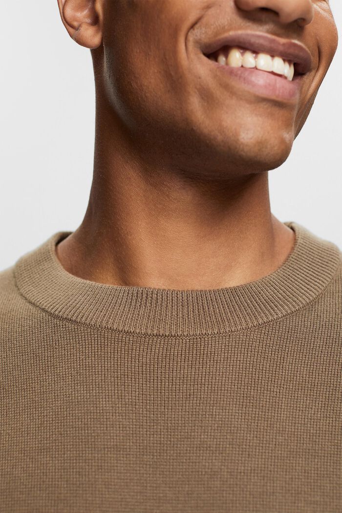 Sweatshirt met ronde hals, KHAKI GREEN, detail image number 2